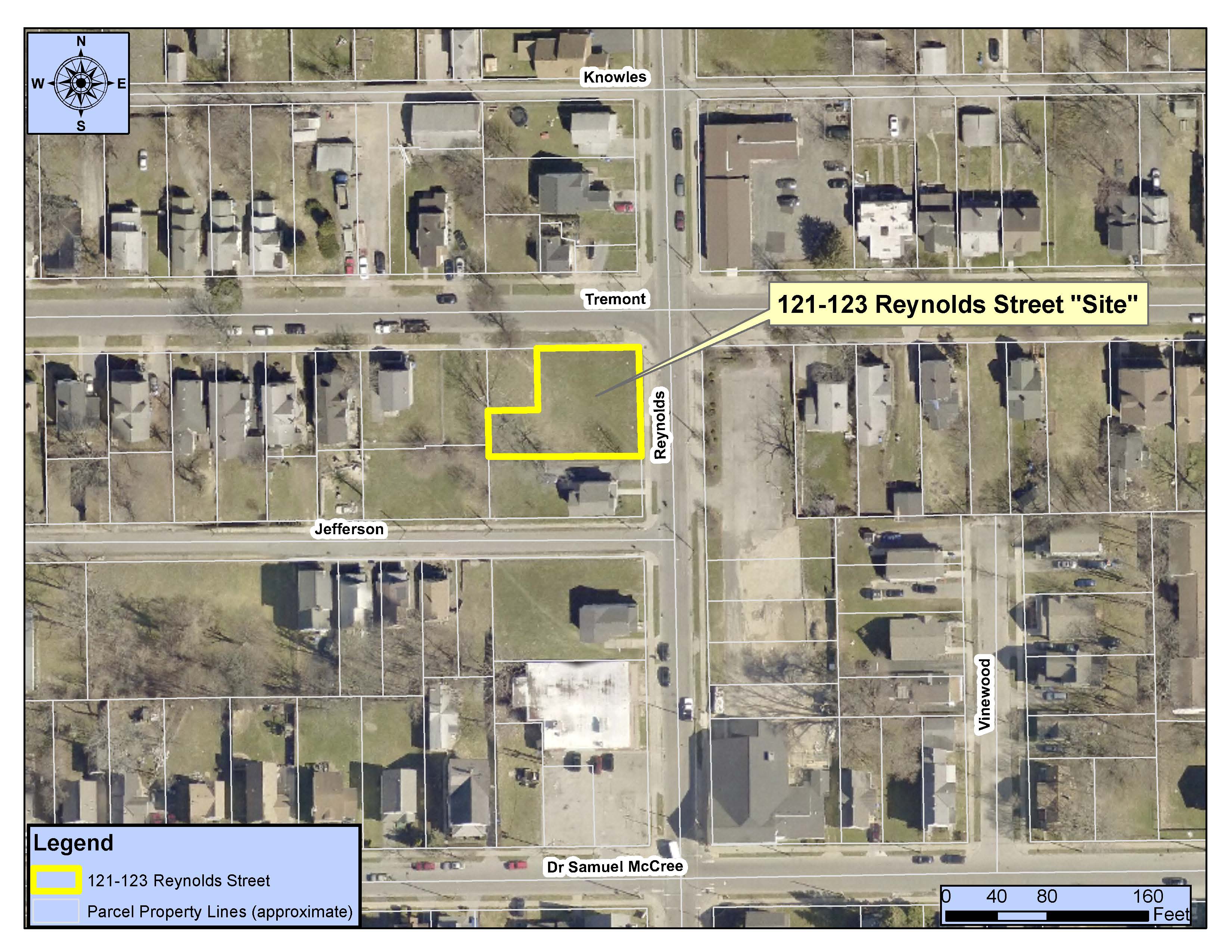 121-123 Reynolds Street Site Map w. 2018 Aerial