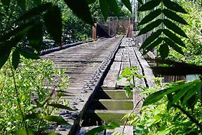 The old rail bridge will be converted to a pedestrian trail.