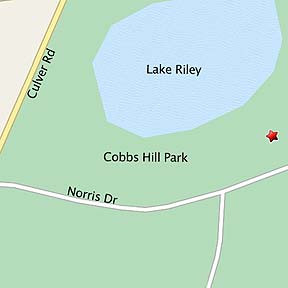 Map of Cobbs Hill parking lot