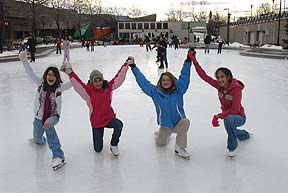 Skaters at Manhattan Square Ice Rink