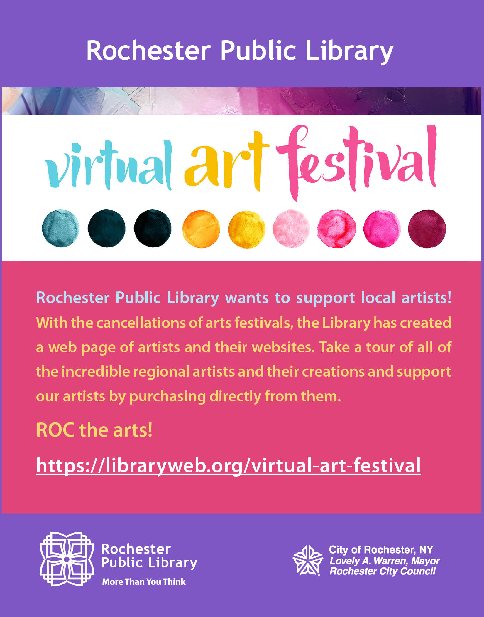 Virtual Arts Festival poster