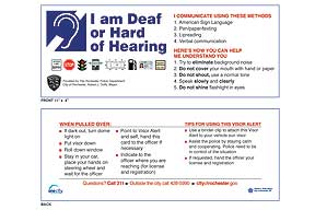 Deaf Visor Card
