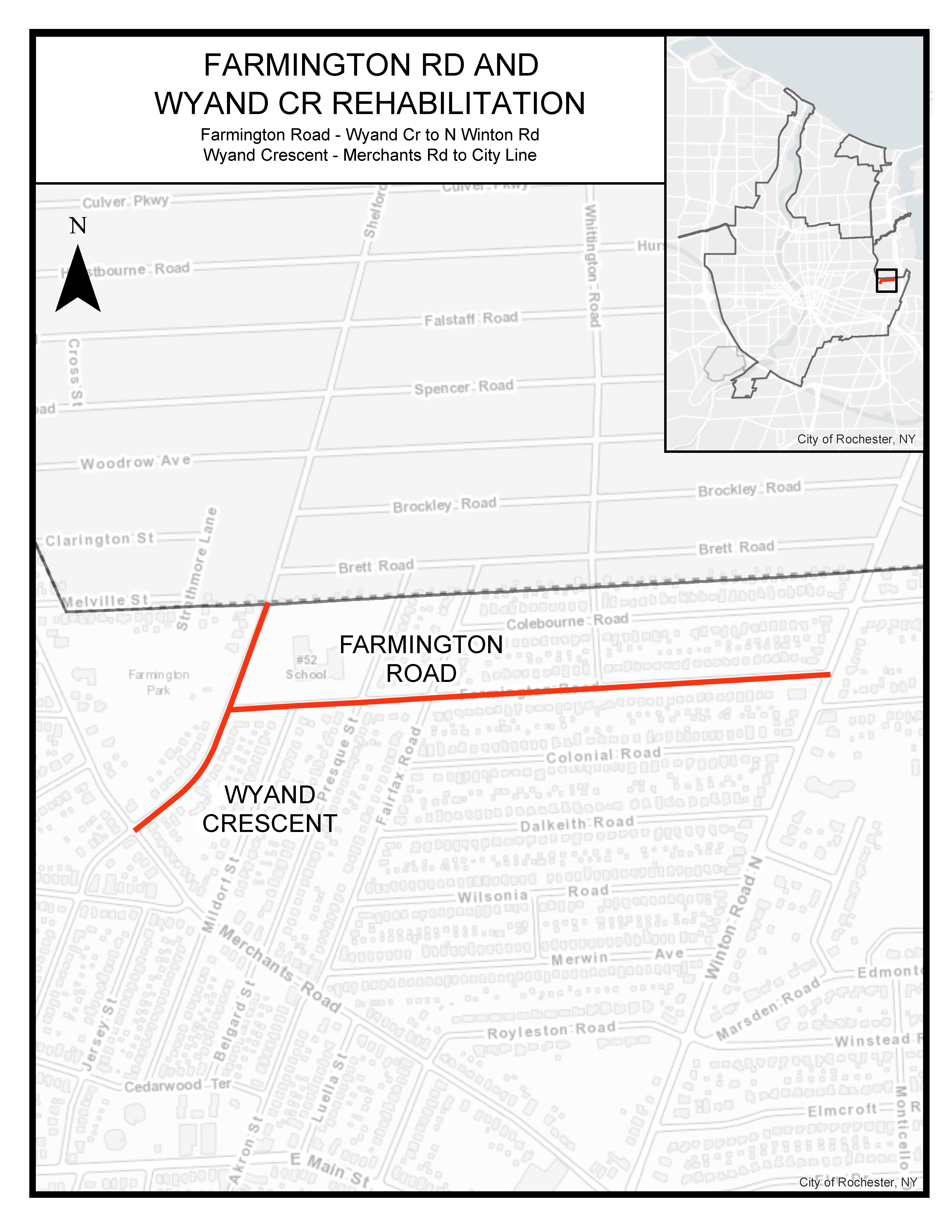 Farmington and Wyand Project Map