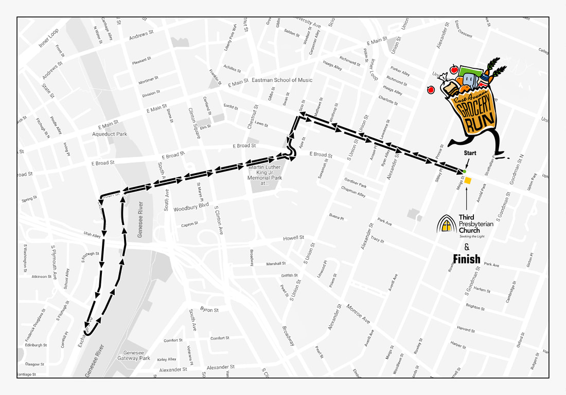 East Ave Grocery Run Map 2019